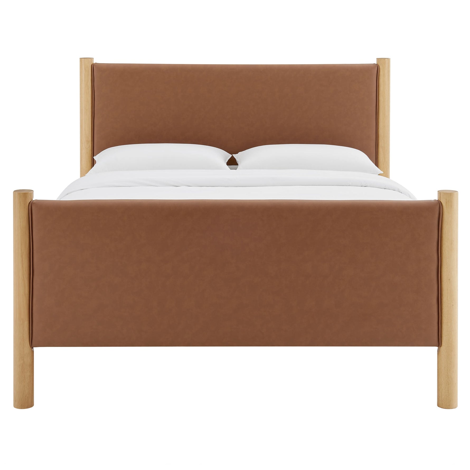 Maven King Size Vegan Leather Upholstered Platform Bed by Modway