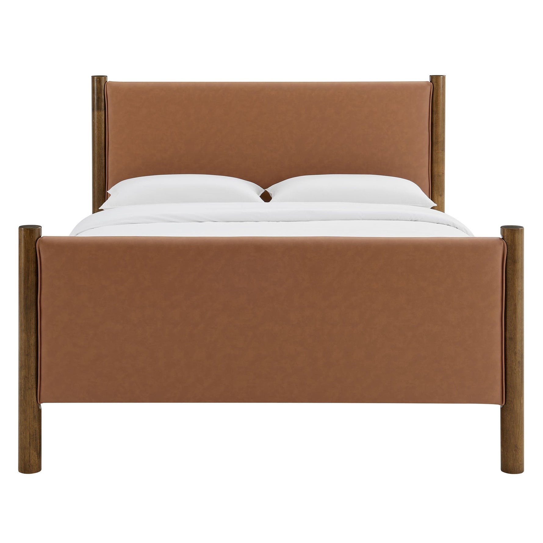 Maven King Size Vegan Leather Upholstered Platform Bed by Modway