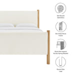 Maven King Size Boucle Upholstered Platform Bed by Modway
