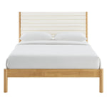 Olea Channel Tufted Boucle Solid Wood Full Platform Bed by Modway