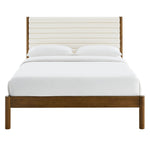 Olea Channel Tufted Boucle Solid Wood Full Platform Bed by Modway
