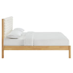 Olea Channel Tufted Boucle Solid Wood King Platform Bed by Modway