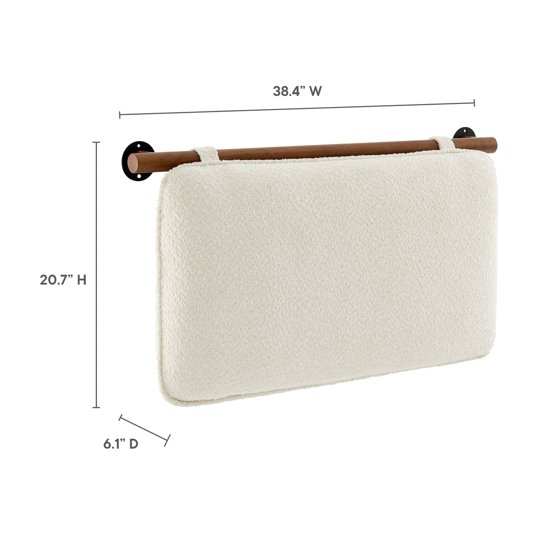 Anela Wall-Mounted Chenille Upholstered Twin Headboard