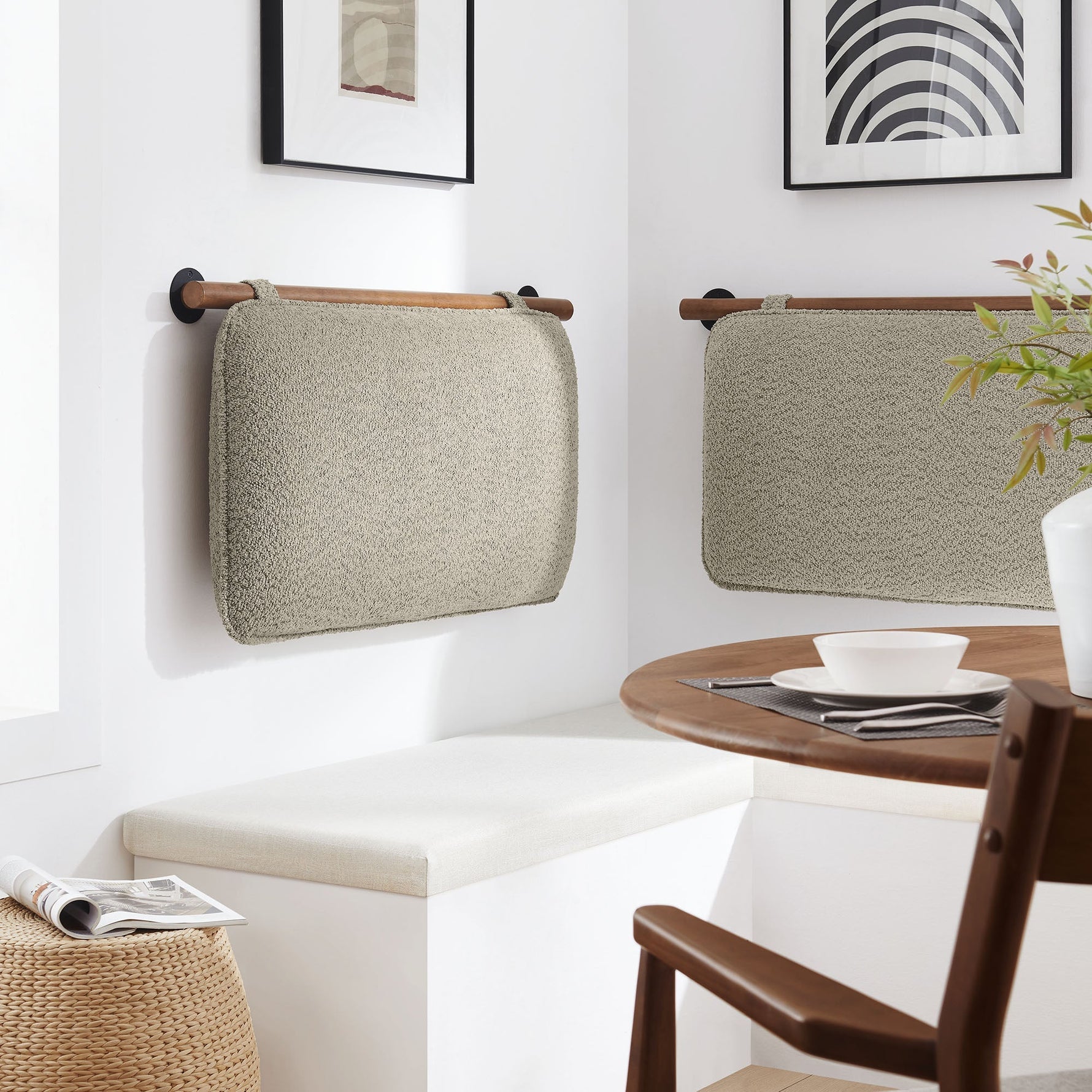 Anela Wall-Mounted Chenille Upholstered Twin Headboard