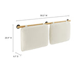 Anela Wall-Mounted Chenille Upholstered Full Headboard by Modway