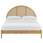 Odette Queen Arched Rattan Cane Platform Bed by Modway