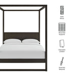 Alva Queen Wood Canopy Platform Bed by Modway