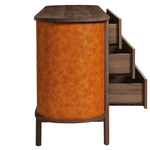 Coralie Curved 6-Drawer Vegan Leather Oval Dresser by Modway