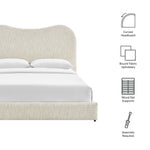 Seluna Boucle Queen Platform Bed by Modway