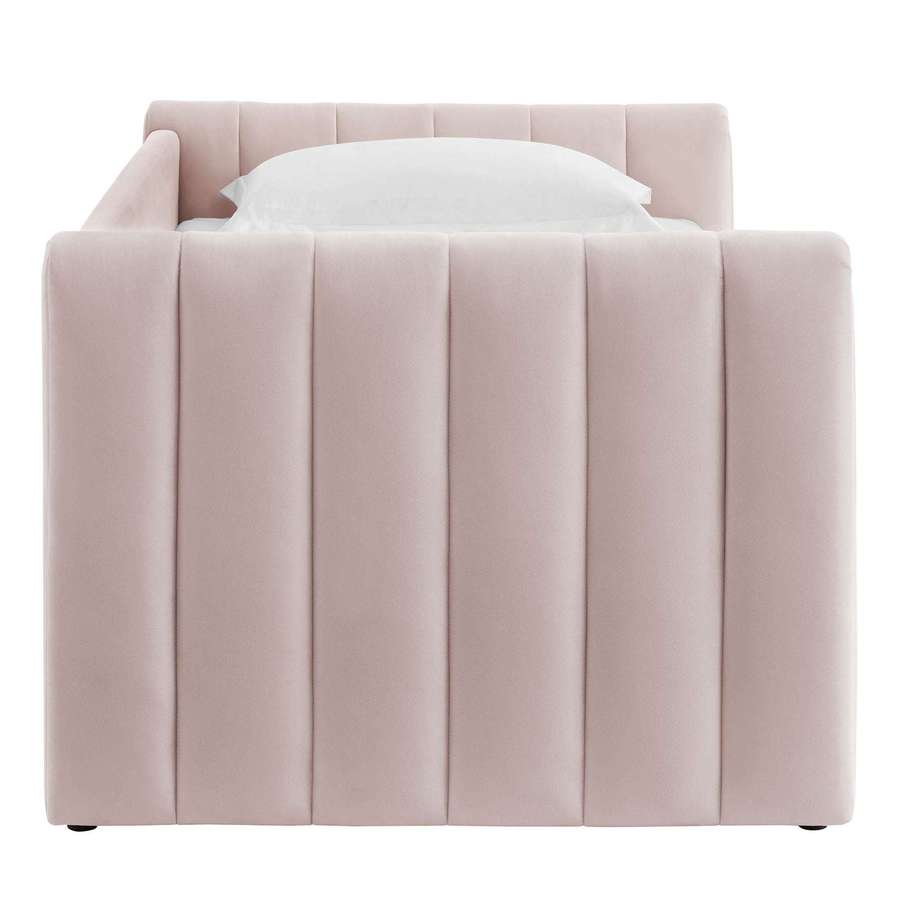 Veyla Channel Tufted Performance Velvet Twin Daybed With Trundle