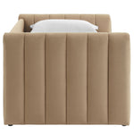 Veyla Channel Tufted Performance Velvet Twin Daybed With Trundle