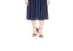 Michael Michael Kors Pleated Midi Dress Blue