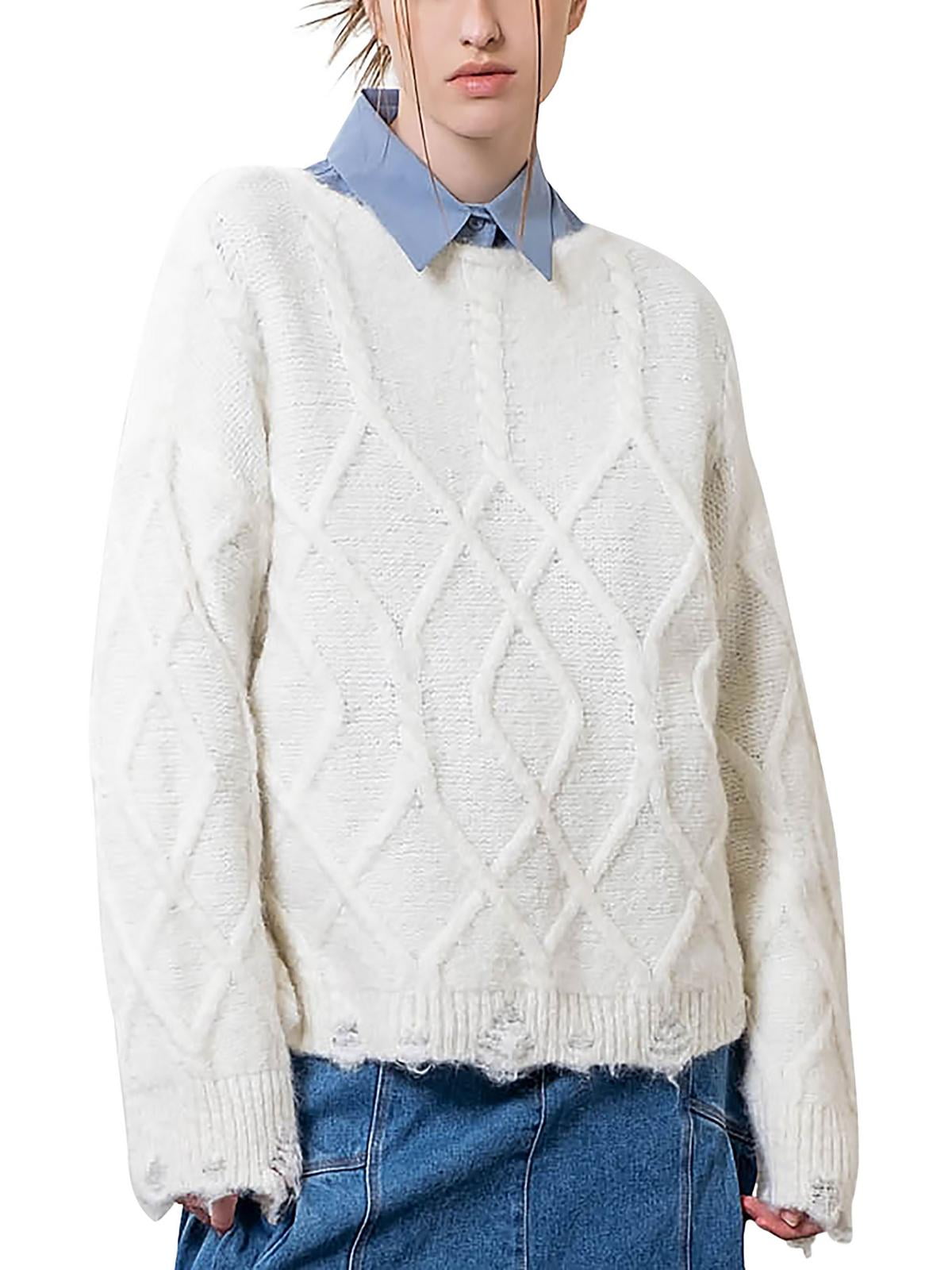 Moon River Destroyed Cable Sweater Size XS