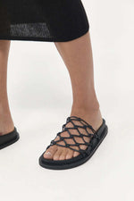 St. Agni Macrame Gio Slide - Black