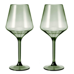 Saint Tropez Acrylic Stemmed Wine Glassware, Set of 2