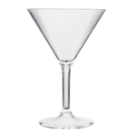 Barcelona Acrylic Martini Cocktail Glassware, Set of 6
