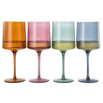 Tonal Square Stemmed Wine Glassware, Set of 4