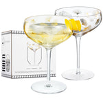 Trevi Champagne Coupe Cocktail Glassware, Set of 2
