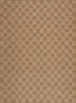 Kuval Checkered Brown Outdoor Rug