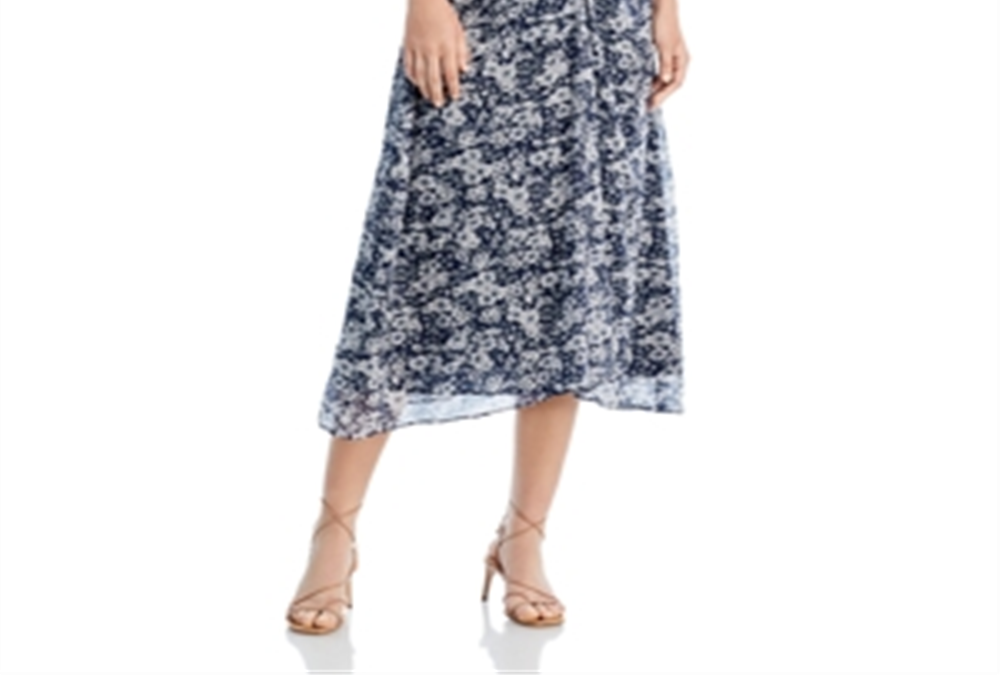 Sea New York Suzie Ruched Midi Dress Navy