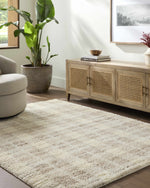 Anfisa Cream Luxe Shag Area Rug