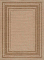 Isoko Bordered Faux Jute Outdoor Rug