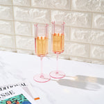 Flower Champagne Flute Glassware, Set of 2