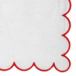 Red Scalloped Edge Napkins - LongWave