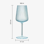 Monet Ribbed Stemmed Wine Glassware, Set of 6
