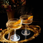 Barcelona Acrylic Champagne Coupe Cocktail Glassware, Set of 2