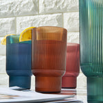 Eze Acrylic Ribbed Highball Glassware, Set of 4