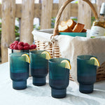 Eze Acrylic Ribbed Highball Glassware, Set of 4