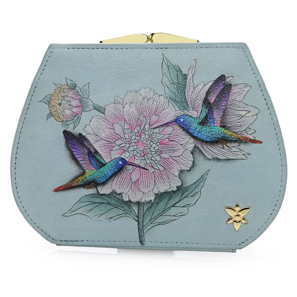 Anuschka Hand-Painted Leather Tri-Fold RFID Wallet