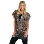 Kendall & James Printed Cover-up Kimono & Fashion Bag 2-Piece Set