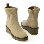 MIA "Kara" Sweater Knit Detailed Ankle Boots