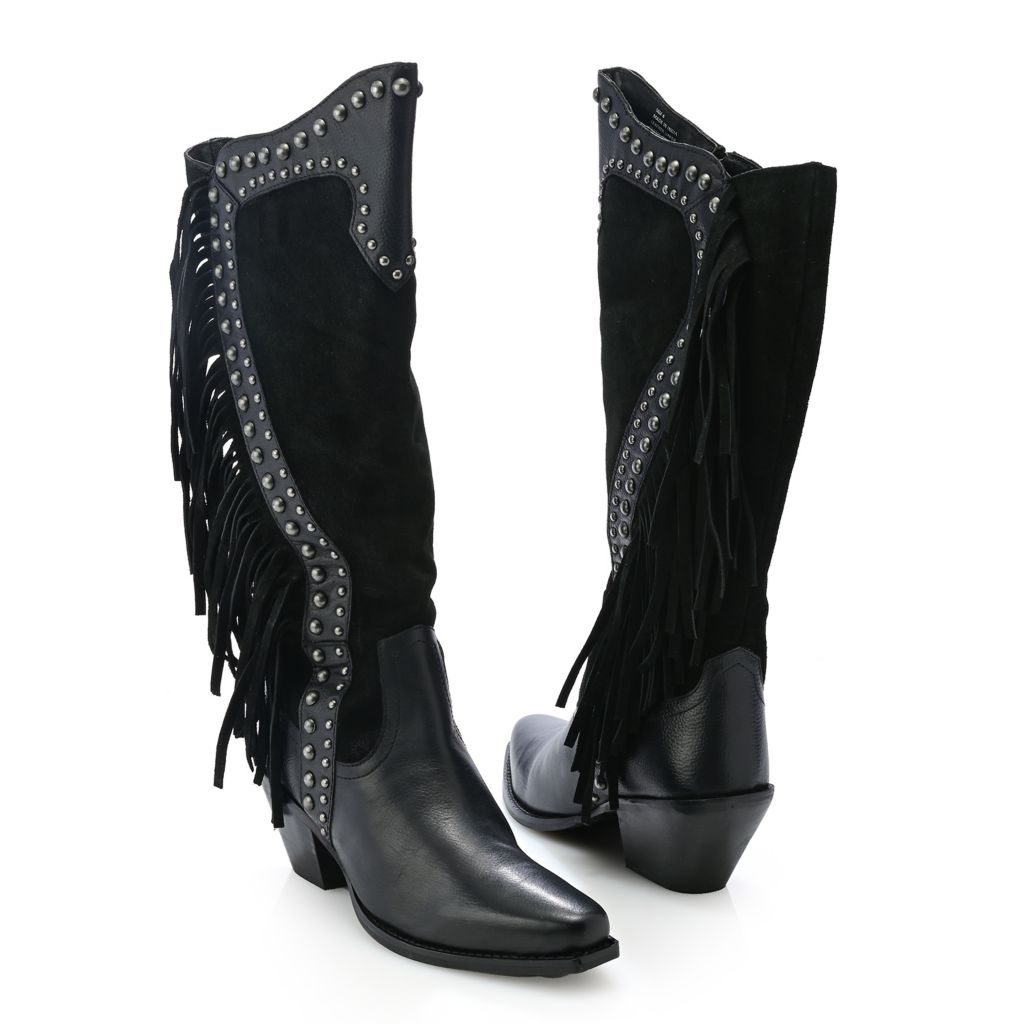 Very Volatile Palomino Suede & Leather Western Style Boots