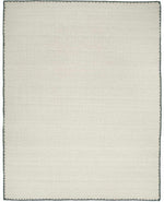 Ayumu Off White Hand Woven Wool Area Rug - Clearance