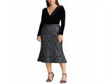 Ralph Lauren Women's Velvet Lace Dress Black Size 16