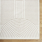 Deron Ivory 3D Rainbow Washable Rug