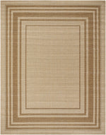 Isoko Bordered Faux Jute Outdoor Rug