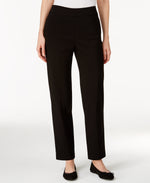 Alfred Dunner Women's Classics Allure Pull On Slim Leg Pants Black Size 12