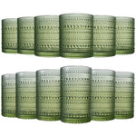Textured Hobnail Lowball & Highball Glassware, Set of 12