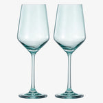 Tonal Stemmed Wine Glassware, Forest Green, Set of 2