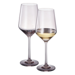Tonal Stemmed Wine Glassware, Smoke Grey, Set of 2