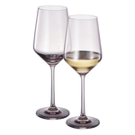 Tonal Stemmed Wine Glassware, Smoke Grey, Set of 2