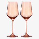 Tonal Stemmed Wine Glassware, Burnt Orange, Set of 2