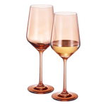 Tonal Stemmed Wine Glassware, Burnt Orange, Set of 2