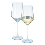 Monet Stemmed Wine Glassware, Blue, Set of 2