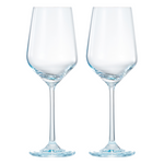 Monet Stemmed Wine Glassware, Blue, Set of 2