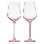 Monet Stemmed Wine Glassware, Magenta, Set of 2